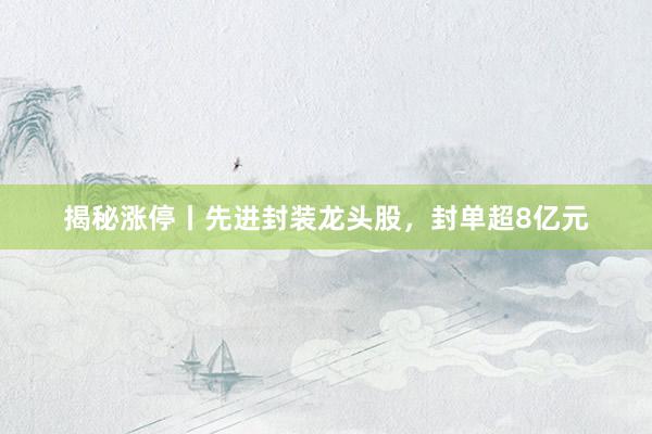 揭秘涨停丨先进封装龙头股，封单超8亿元