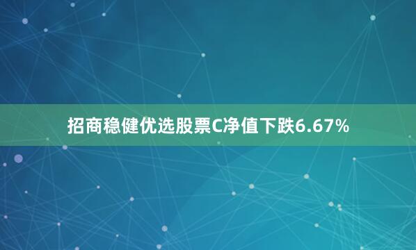 招商稳健优选股票C净值下跌6.67%