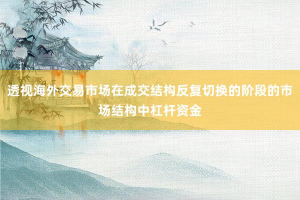 透视海外交易市场在成交结构反复切换的阶段的市场结构中杠杆资金