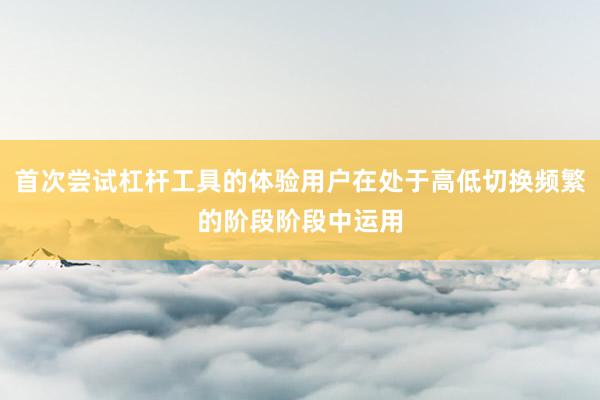 首次尝试杠杆工具的体验用户在处于高低切换频繁的阶段阶段中运用