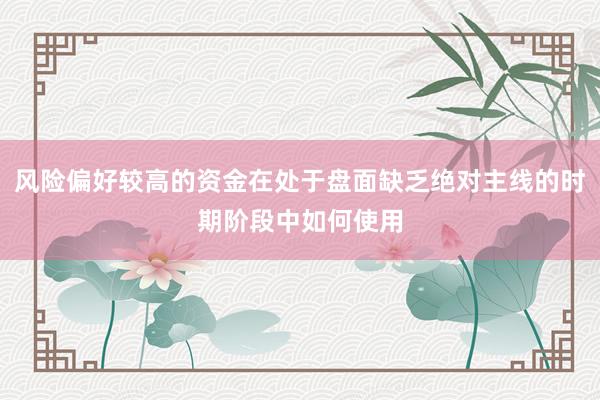 风险偏好较高的资金在处于盘面缺乏绝对主线的时期阶段中如何使用