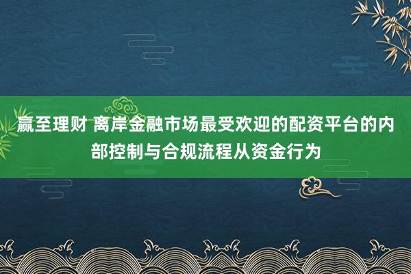 赢至理财 离岸金融市场最受欢迎的配资平台的内部控制与合规流程从资金行为